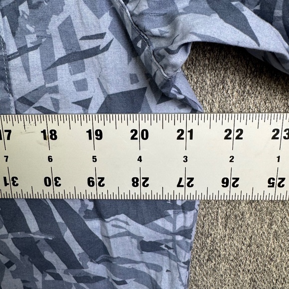 Columbia Rapid Rivers Short Sleeve Shirt Bluestone Dye Palms Men's Size Small - Picture 4 of 5